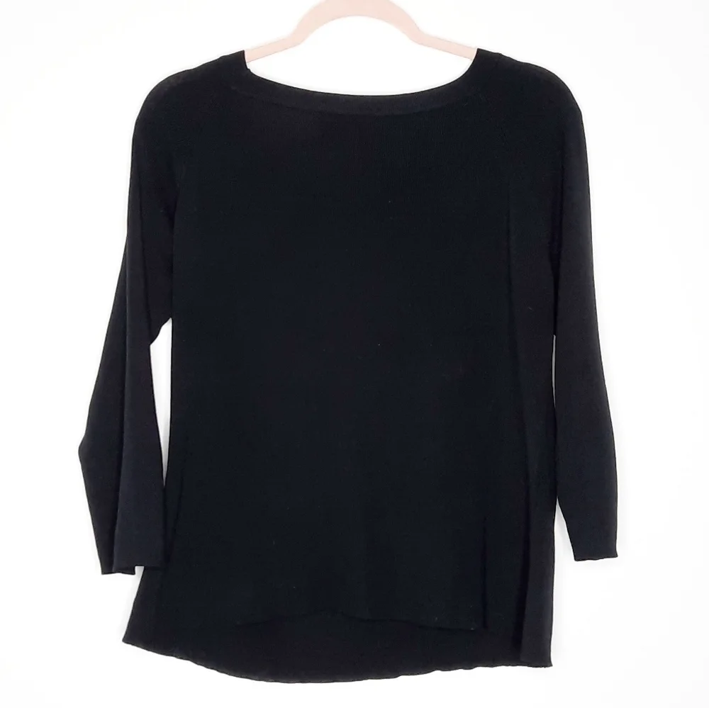 Vintage Black Y2K Euro-X Rainbow Pom Pom Sweater L